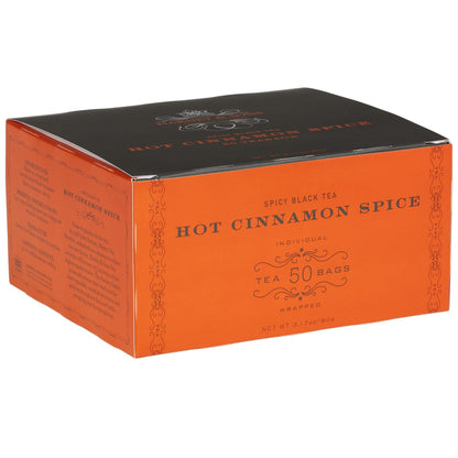 Hot Cinnamon Spice Black Tea Bags, 50 Count | Black Tea with Cinnamon, Orange Peel and Cloves. No Added Sugar. Contains Caffeine.1
