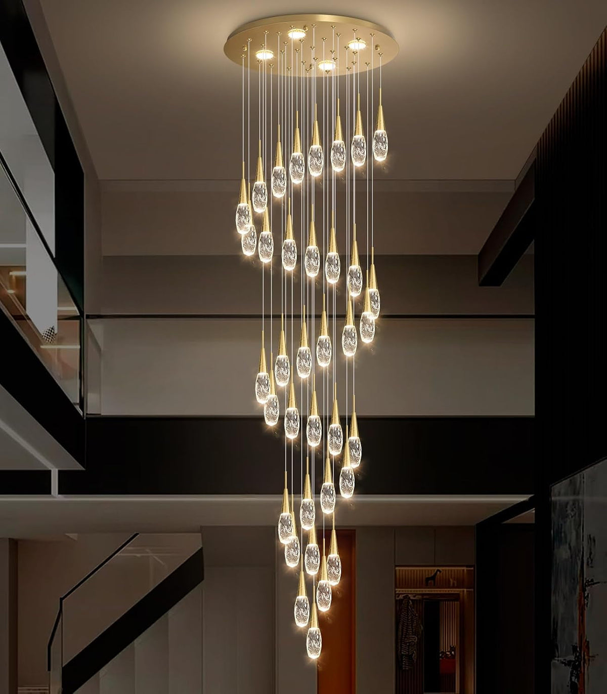 36-lights-197-inches-large-modern-chandelier-led-light-fixtures-high-ceiling-long-light-chandelier-for-entrance-foyer-dimmable-lights-with-remote-living-room-ceiling-pendant-lighting-shine-gold