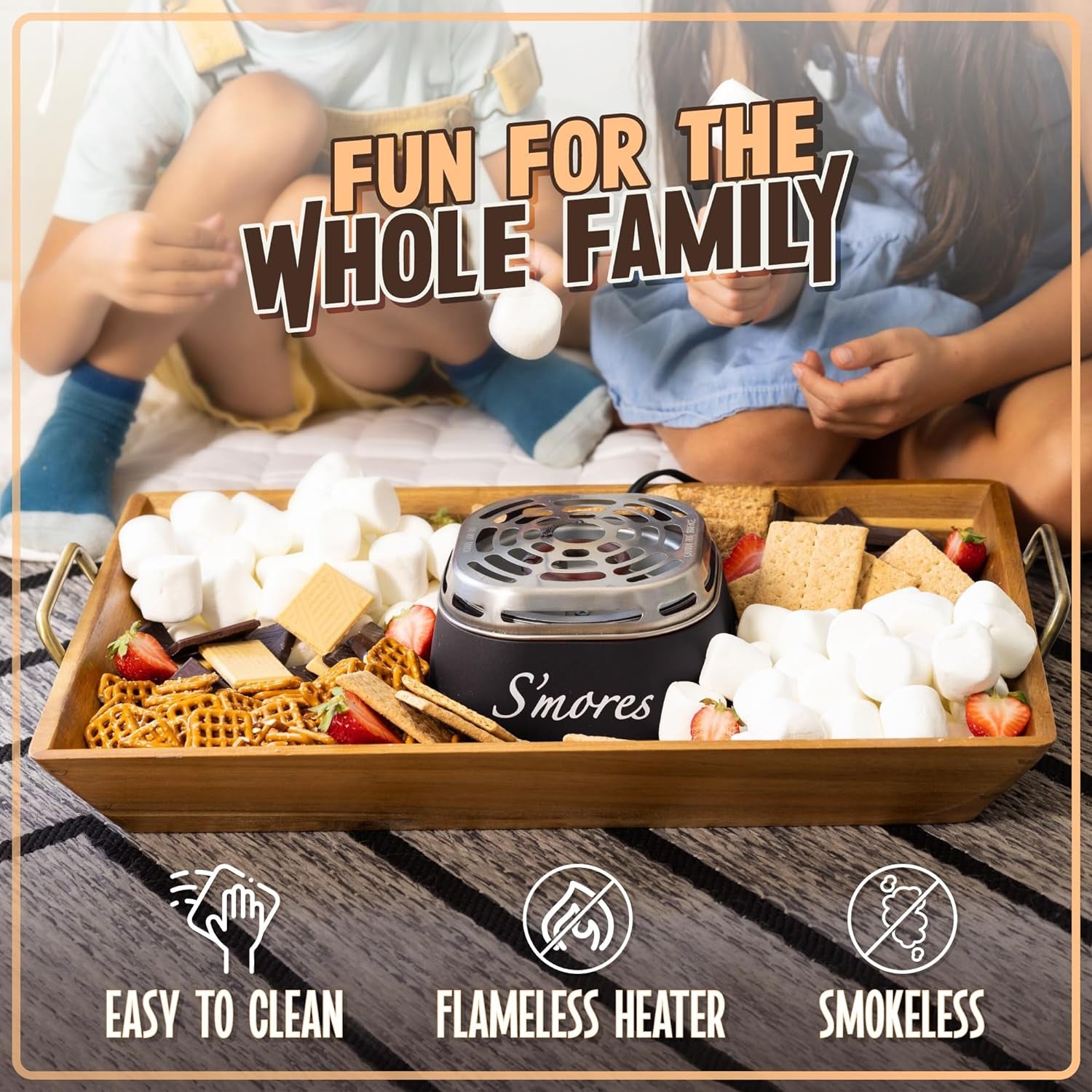 tabletop-indoor-electric-smores-maker-smores-kit-with-marshmallow-roasting-sticks-and-4-trays-for-graham-crackers-chocolate-and-marshmallows-movie-night-supplies-black