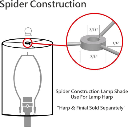 30026A Transitional Bell Shape Spider Construction Lamp Shade in Flaxen, 9" Top X 18" Bottom X 13" Slant Height5