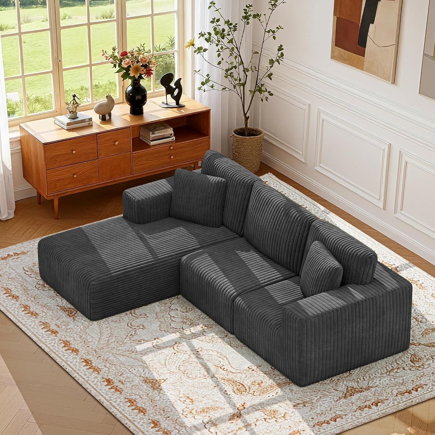 107-modular-sectional-sofa-l-shaped-cloud-couch-for-living-room-modern-plush-corduroy-boneless-sofa-with-chaise-for-bedroom-gray