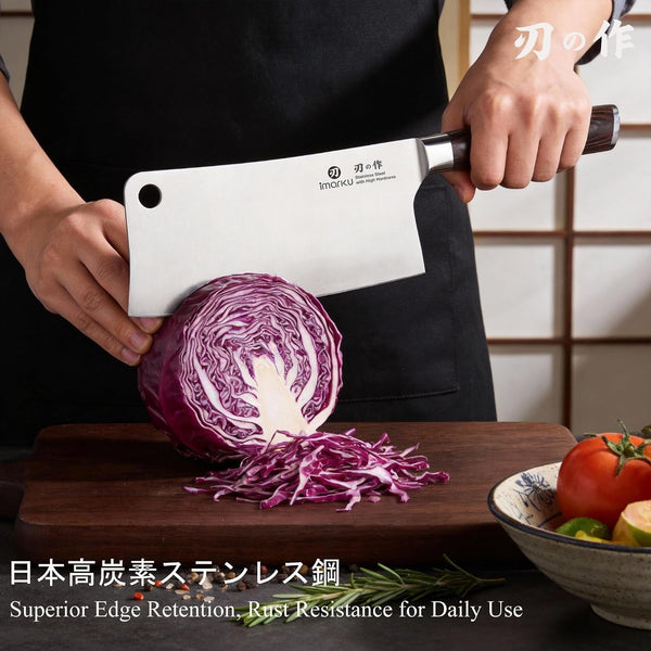 Meat Cleaver 7 Inch, Japanese High Carbon Stainless Steel Chopper3