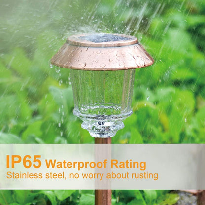 Solar Lights Outdoor Waterproof, 4 Pack Solar Pathway Garden Lights3