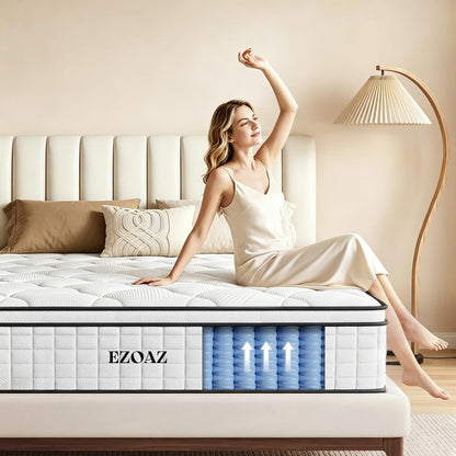 King Size Mattress 14 Inch, Medium Firm Hybrid King Mattress in a Box, Motion Isolation Pocket Spring & Cooling Gel Memory Foam Mattress, Zone Support Certipur-Us Certified, 30-Night Trial7