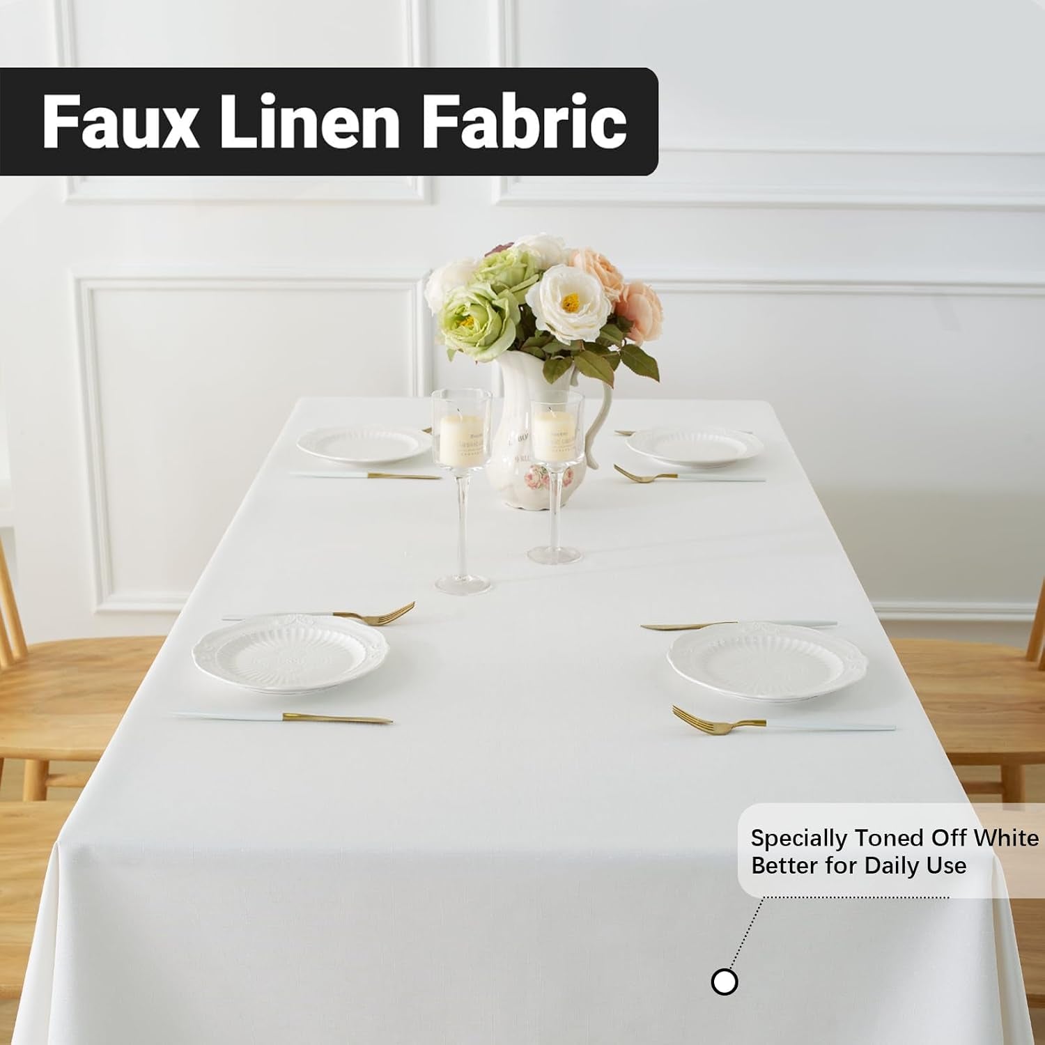 table-cloth-fits-4-foot-table-rectangle-linen-waterproof-textured-white-tablecloth-washable-wrinkle-free-spill-proof-fabric-tablecloths-for-dining-table-farmhouse-52x70-inch