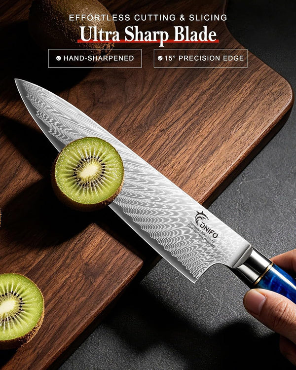 Japanese Chef Knife 8 Inch, VG10 Core Damascus Steel Kitchen Knife5