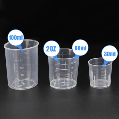 3 Pack Measuring Cup Set, Includes 1/2/3.4 OZ (30/40/100Ml)2