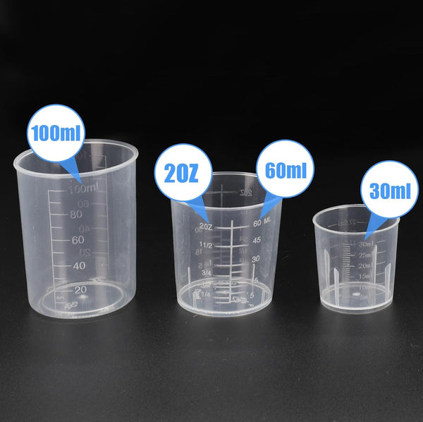 3 Pack Measuring Cup Set, Includes 1/2/3.4 OZ (30/40/100Ml)2