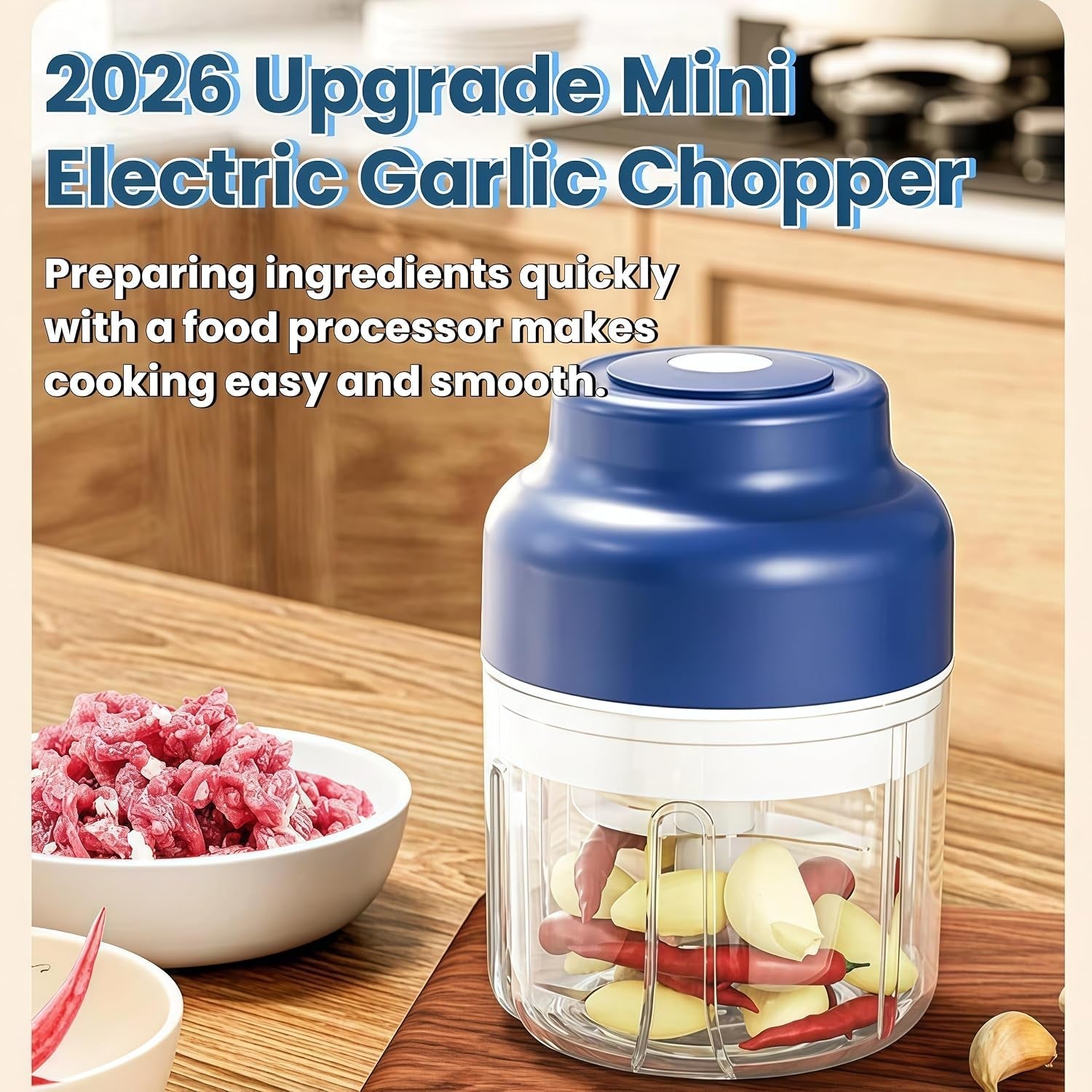 2026-upgrade-electric-garlic-chopper-mini-320-ml-small-garlic-chopper-mincer-with-6-stainless-steel-blades-portable-rechargeable-cordless-chopper-for-onion-chili-ginger-nuts-meat-fruits-blue