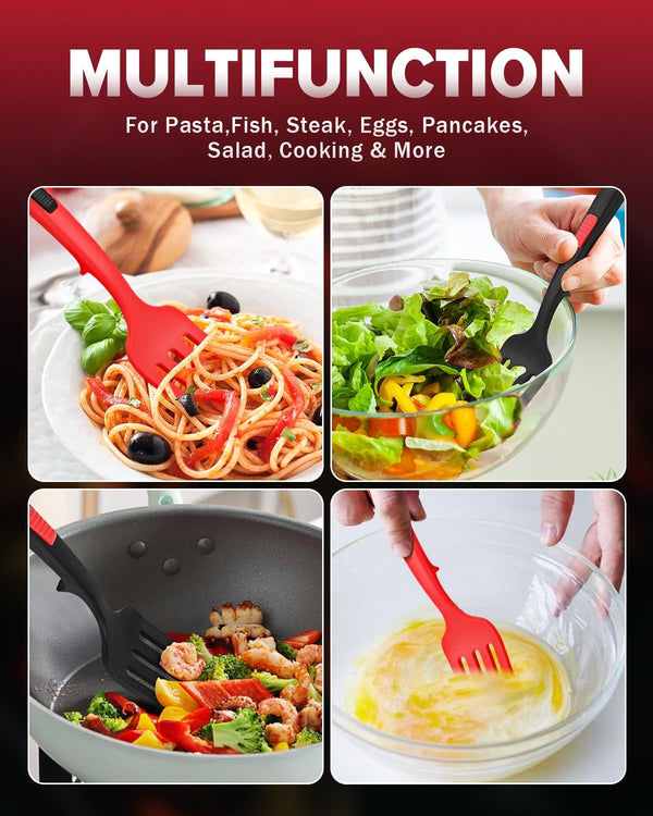 Large Silicone Flexible Cooking Fork, Non Stick Whisks for Mix Ingredients5