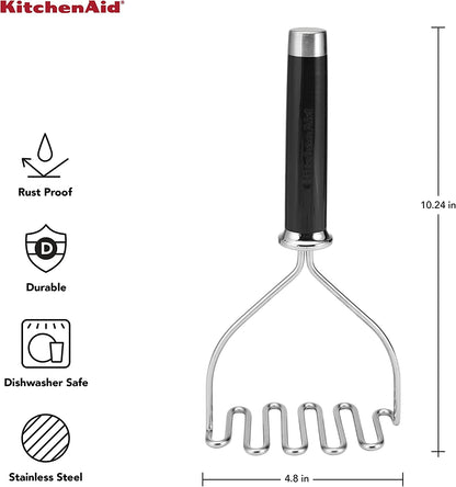 Kitchenaid Gourmet Stainless Steel Wire Masher, 10.24-Inch, Black3