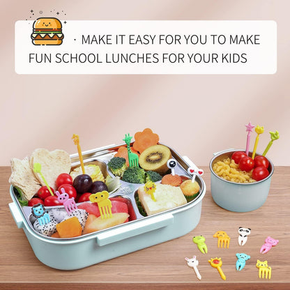 150PCS Animal Food Picks for Kids, Cute Cartoon Bento Lunch Box Accessories | Fun Kids Food Picks, Reusable Fruit Toothpicks, Kids Lunchbox Accessories Decorations for Toddlers, Boys & Girls, Bpa-Free3
