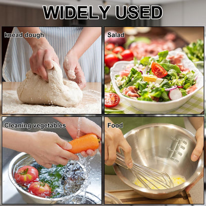 5 Pack Stainless Steel Nesting Mixing Bowls (Lids Not Included)7