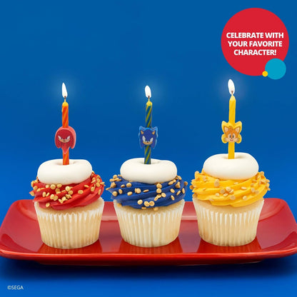 Sonic the Hedgehog Birthday Candles | Cake Decoration Toppers | 6 Count2