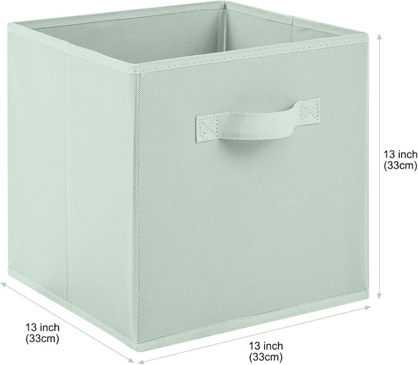 13X13X13 Inch Fabric Storage Bins 6 Pack Fun Colored Durable Storage Cubes with Handles Foldable Cube Baskets for Home, Kids Room, Closet and Toys Organization Multi Colors2