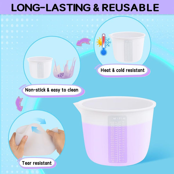 Extra Large Silicone Measuring Bowl Set for Epoxy Resin 2000Ml & 1000Ml6
