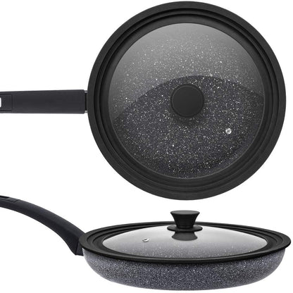 Universal Lid for Pots,Pans and Skillets - Tempered Glass with Heat Resistant Silicone Rim Fits 10.5", 11" and 12" Diameter Cookware,Black4