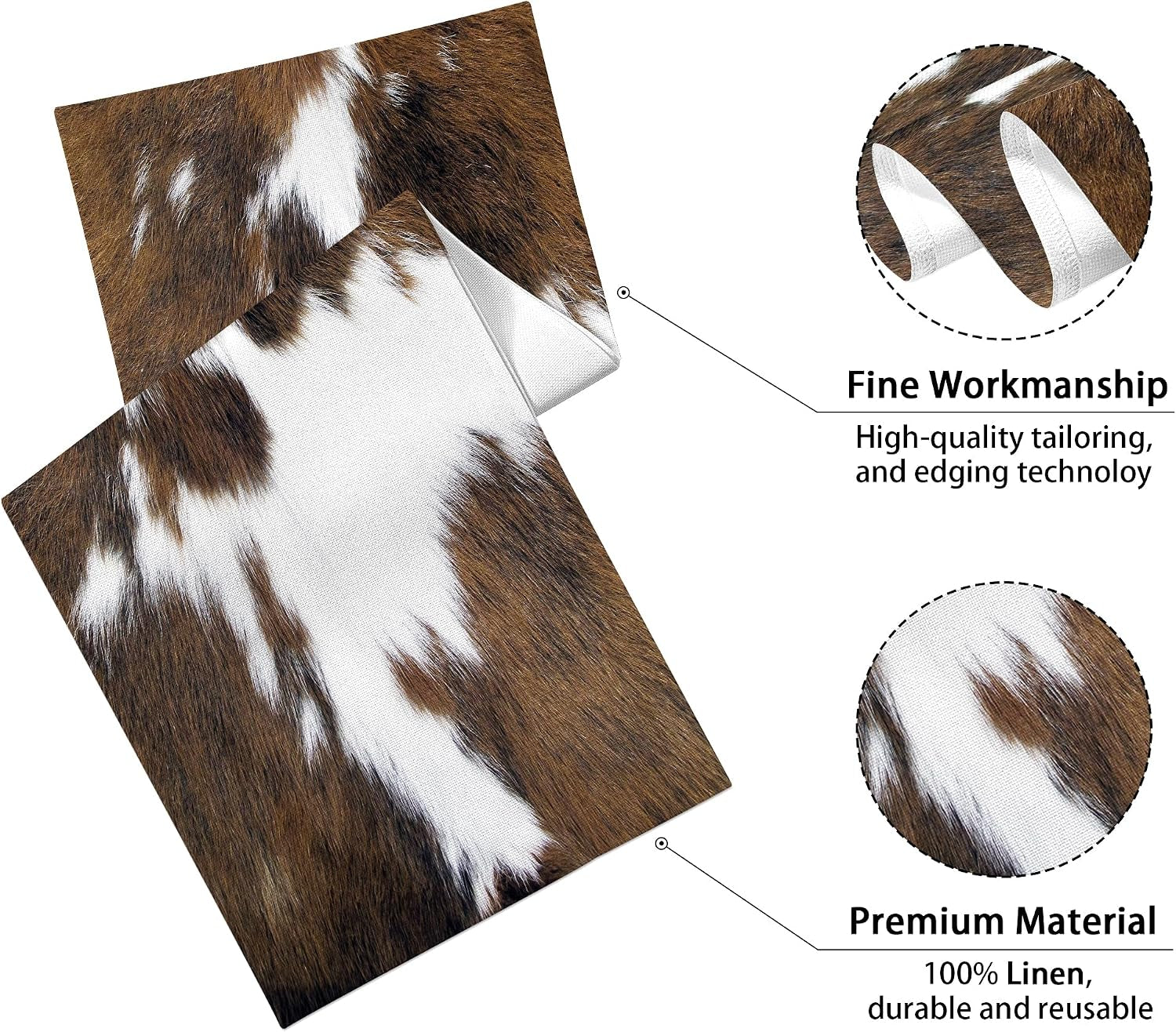 cow-print-table-runner-brown-western-runners-cowhide-table-decorations-farmhouse-country-table-runner-for-party-home-kitchen-dining-room-13x36-inch-just-a-print
