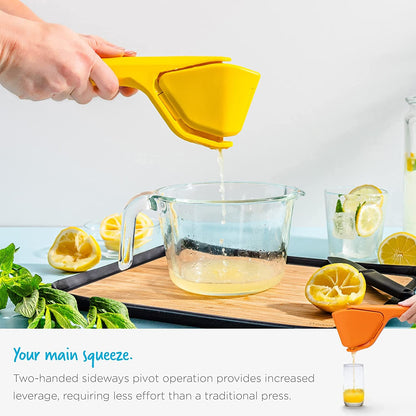 Fluicer Fold-Flat Citrus Juicer - Lemon Easy, Manual Fresh Lemon Juice Squeezer with Pip Catcher, Suits Lemons and Limes, Compact Storage, 10" | Space-Saving Storage, Gets Every Last Drop5