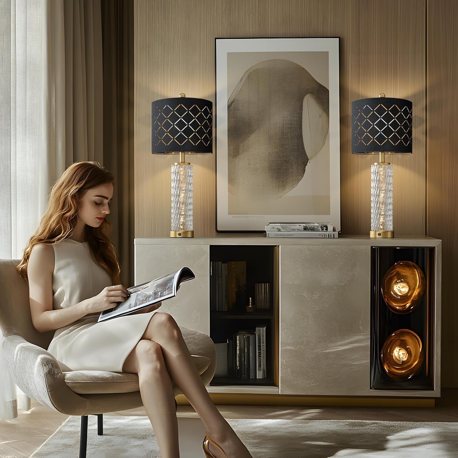 27-75-gold-black-table-lamps-set-of-2-with-nightlight-for-bedside