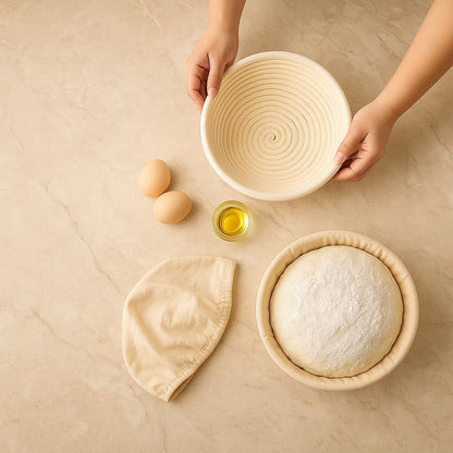 Premium round Bread Banneton Basket with Liner - Perfect Brotform Proofing Basket for Making Beautiful Bread (9 Inch)5