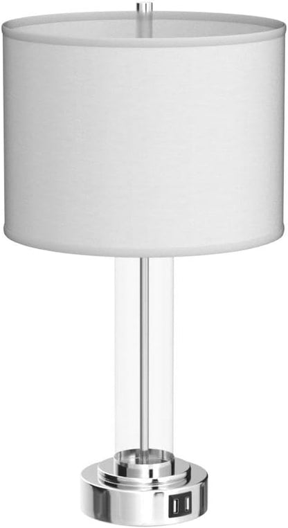 Glass Table Lamps Set of 2, Modern Silver Dimmable beside Lamps for Bedroom4