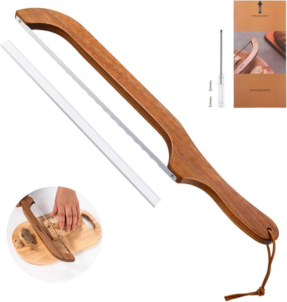 Sourdough Bread Knife,Bread Slicer for Homemade,Even Slicing | 15.7" Bread Slicer for Homemade Bread, Baguettes and More Cuts Thin,Bow Design Easy to Cutting Even Slices1