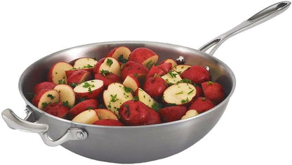 49418 Miramar 12-Inch Stir Fry Pan, 5.19 Qt Display Cookware, 3-Ply Stainless Steel, Mirror-Finish Handle, Even Heat Distribution for Gas, Electric and Induction Cooking1