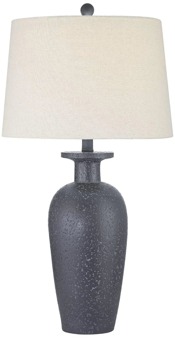 Glenwood 28" Tall 3-Way Table Lamps Set of 2 Charcoal Gray Farmhouse Rustic | Country Cottage Living Room Bedroom Bedside Nightstand House Office Home Reading Kitchen Entryway White Shade8