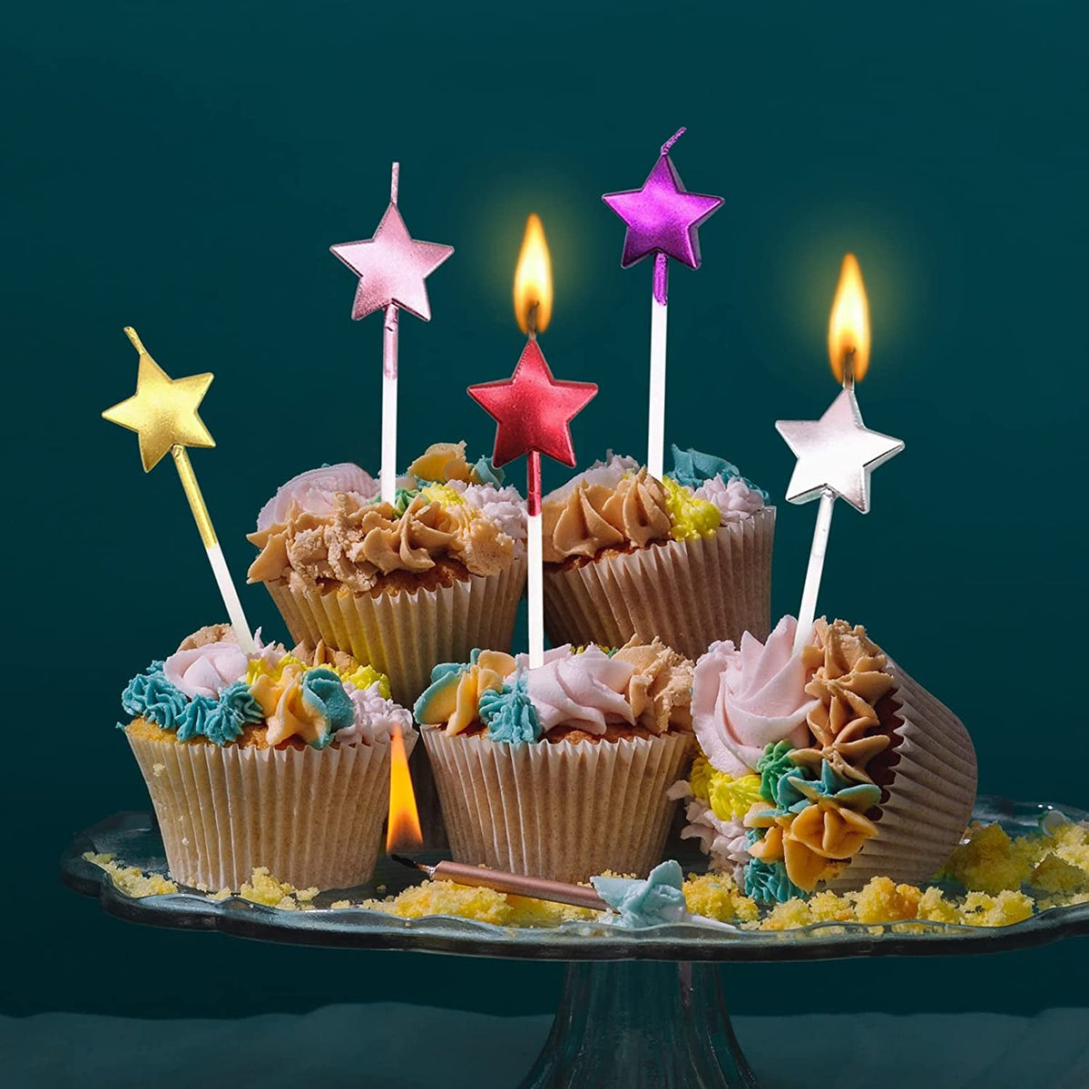 10-cute-heart-shaped-star-birthday-candles-cake-candle-toppers-for-party5-star-5heart-multi-colored