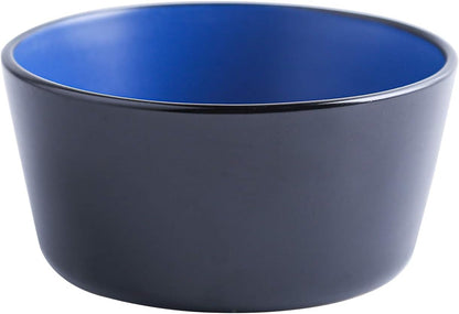 Stone Lain Albie Stoneware 16-Piece Modern Dinnerware Set, Kitchen Plates and Bowls Sets, Service for 4, Blue and Black, Microwave & Dishwasher Safe9