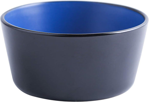 Stone Lain Albie Stoneware 16-Piece Modern Dinnerware Set, Kitchen Plates and Bowls Sets, Service for 4, Blue and Black, Microwave & Dishwasher Safe9
