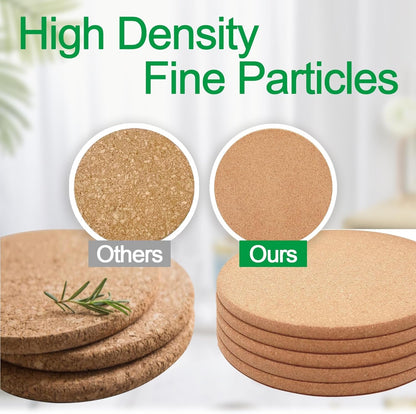 Cork Trivet, 4 Pack High Density Thick Cork Coasters Set for Hot Dishes, 8 Inch Heat Resistant Multifunctional Corks Trivets for Hot Dishes, Hot Pads for Kitchen, Table, Countertops4