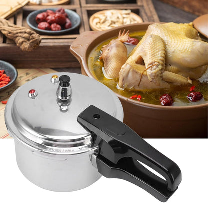 Small Pressure Cooker, Mini Aluminum Alloy Pressure Cooker with Magnetic Bottom, Safety and Durable Compact Pressure Canner Compatible for Induction Cookers and Gas Stoves (3L)2