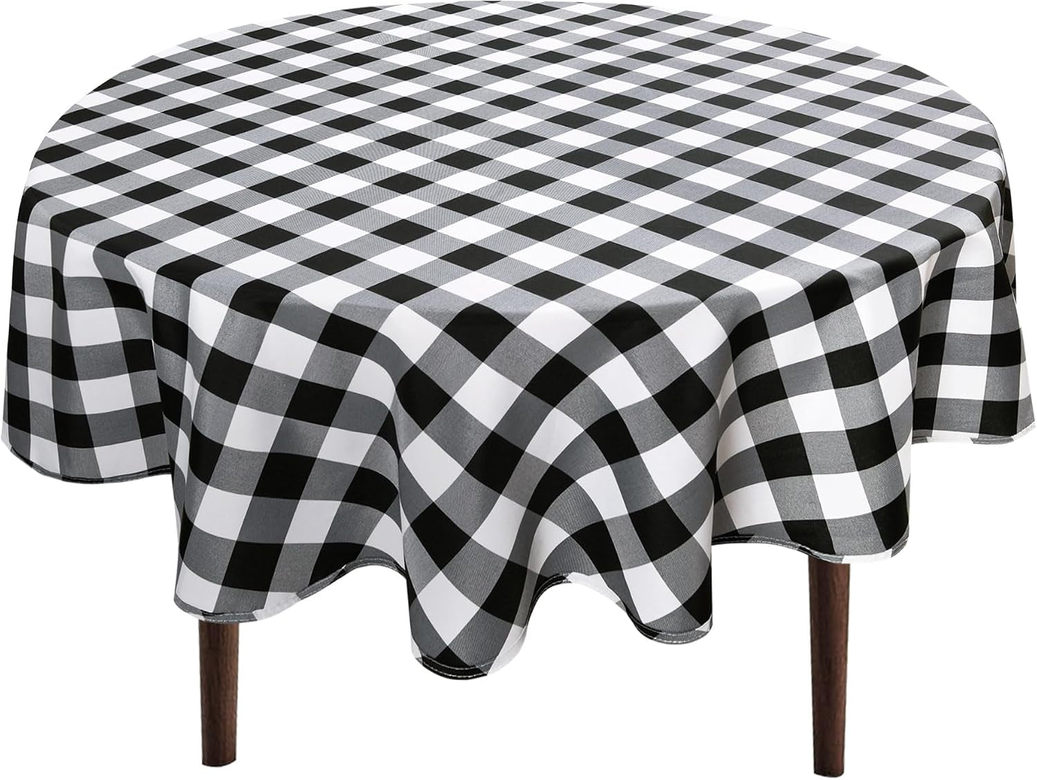 waterproof-checkered-round-tablecloth-60-inch-black-and-white