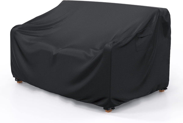 2-Seater Outdoor Patio Sofa Cover Waterproof 60"W×34"D×30"H Black | Outdoor Couch Cover, Heavy-Duty All-Weather Protection from Rain and UV for Outdoor Patio Furniture; Fits Sofa and Loveseat1