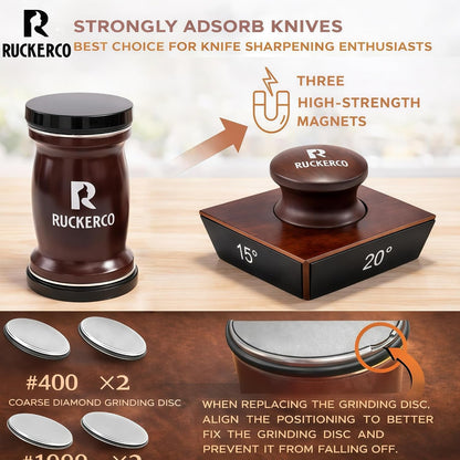 The Original Patented Knife Sharpener Kit, 4 Replaceable Ceramic Grinding Discs,Rolling Knife Sharpener 15& 20& 12& 25 Inclination Angles, Mother'S Day, Father'S Day,Birthday Give to You Love Most4