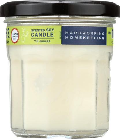 CLEAN DAY Lemon Verbena Soy Candle, Garden-Inspired Aromatherapy Homekeeping, 35 Hour Burn Time, Made with Essential Oils, 7.2 Oz Large Glass Jar Candles (Pack of 2)4