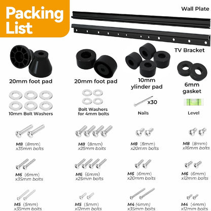 Studless TV Wall Mount for 32-75 Inch Tvs, Low Profile, No Drill | No Stud Drywall TV Mount Holds up to 150 Lbs, Easy to Install for Bedroom Living Room, Includes Level & Mounting Hardware7