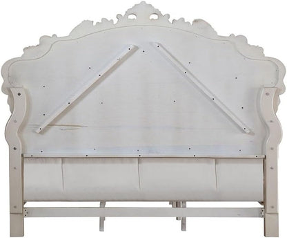 Gorsedd Queen Bed in Cream Fabric and Golden Ivory6