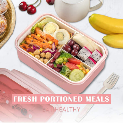 Bento Boxes for Adults - 1100 ML Bento Lunch Box for Kids Childrens with Spoon & Fork - Durable for On-The-Go Meal, Bpa-Free and Food-Safe Materials7