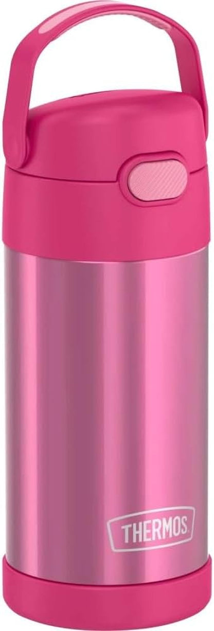 FUNTAINER Water Bottle with Straw, 12Oz, Pink1