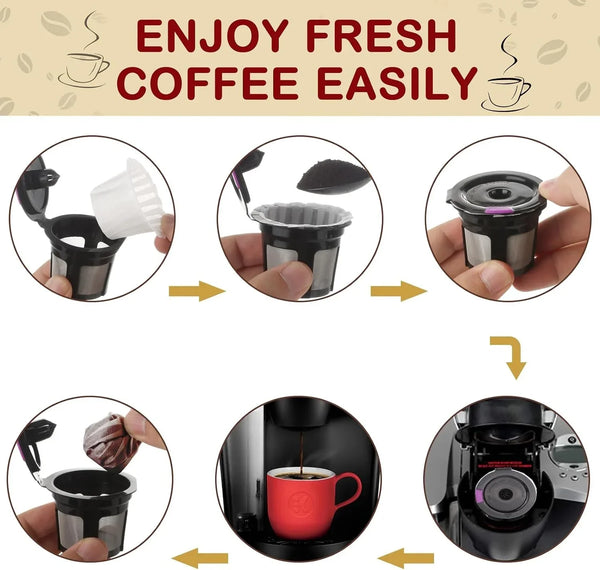 Disposable Paper Coffee Filters, Keurig K Cup Paper Filters for Keurig Single Brewer Reusable Cups, K-Cup Coffee Pods, Fits All Brands Reusable K Cups (300)6