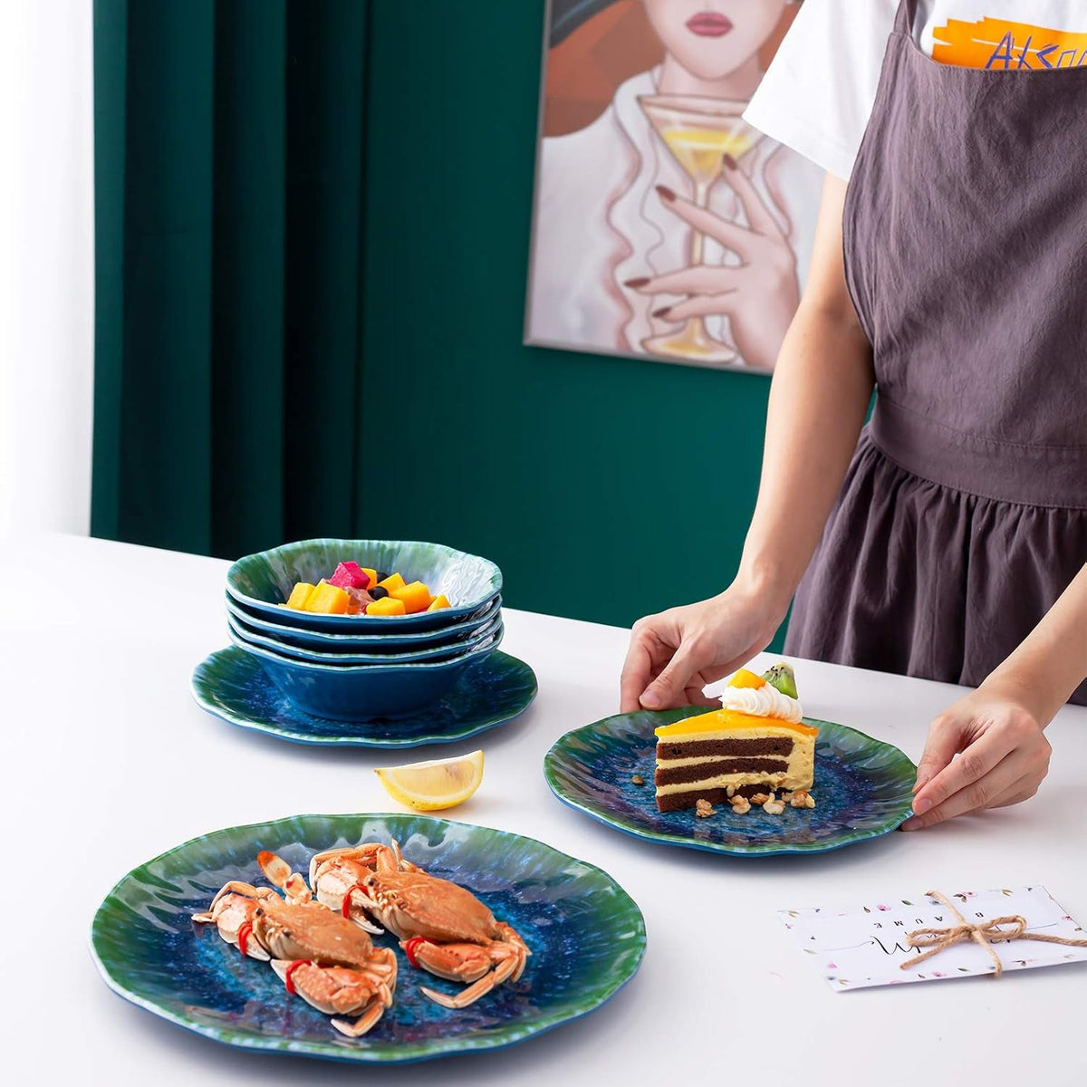 melamine-dinnerware-set-12-pcs-teal-turquoise-tableware-plates-bowls-blue-green-dishwasher-safe-not-microware-not-oven