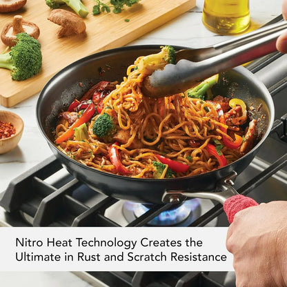 Kitchenaid NITRO Carbon Steel Wok, 10-Inch Nitrided Carbon Steel Pan, Stir Fry Pan, Gray4