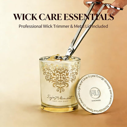 Luxury Candle Gift Set for Women, 3X7Oz, Trimmer & Snuffer Lid6