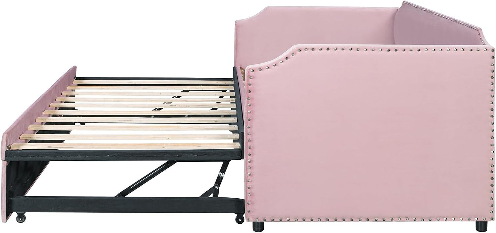 multifunctional-upholstered-twin-to-king-daybed-with-trundle-pink