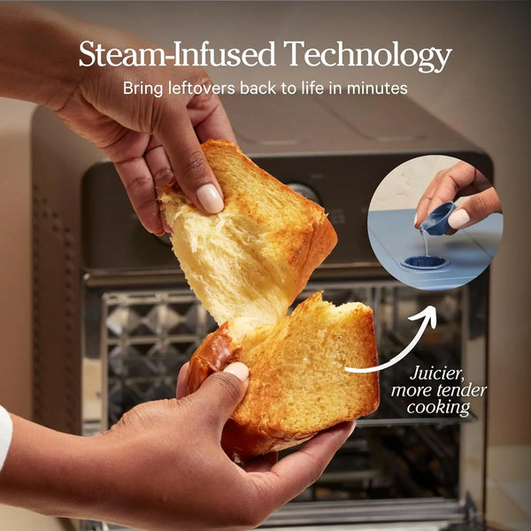 Our Place Wonder Oven, 6-In-1 Air Fryer & Toaster Oven, 2-Rack, 13 Qt | Non-Toxic Air Fryer Toaster Oven Combo; Basket, Wire Rack, Bake Pan, Crumb Tray; Toast, Roast, Bake, Broil, Reheat, Steam6