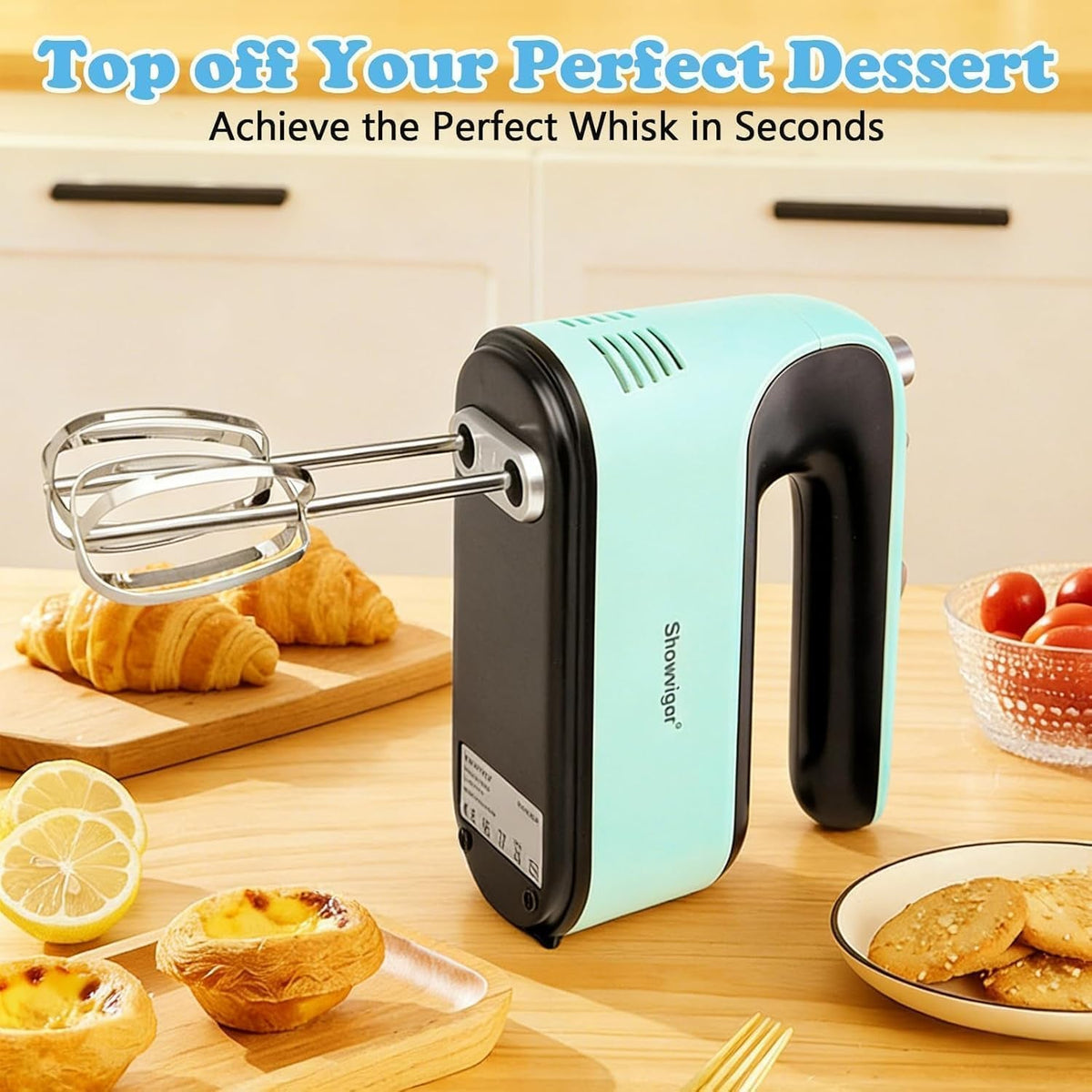 electric-hand-mixer-adjustable-speed-300w-handheld-mixer-electric-whisk-with-5-stainless-steel-accessories-turbo-boost-self-control-speed-eject-button-food-beater-for-cakes-eggs