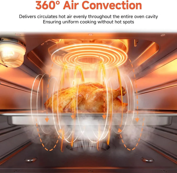 Air Fryer Toaster Oven Combo, 11-In-1 Countertop Steam Oven with Self-Cleaning, Dual Cook, Bake, Roast, Dehydrate, 90-430°F, 16QT Capacity5